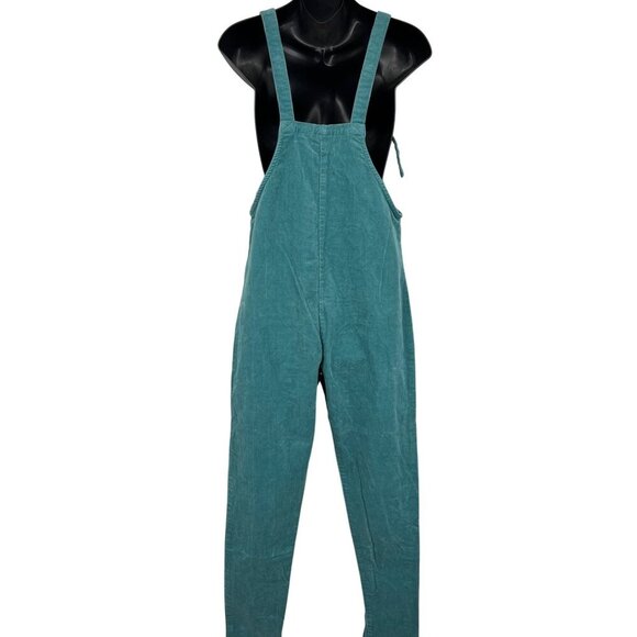 Lucy & Yak Womens Organic Cotton Corduroy Overalls Pocket 4 Long Green NWT New - Picture 5 of 11